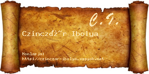 Czinczár Ibolya névjegykártya